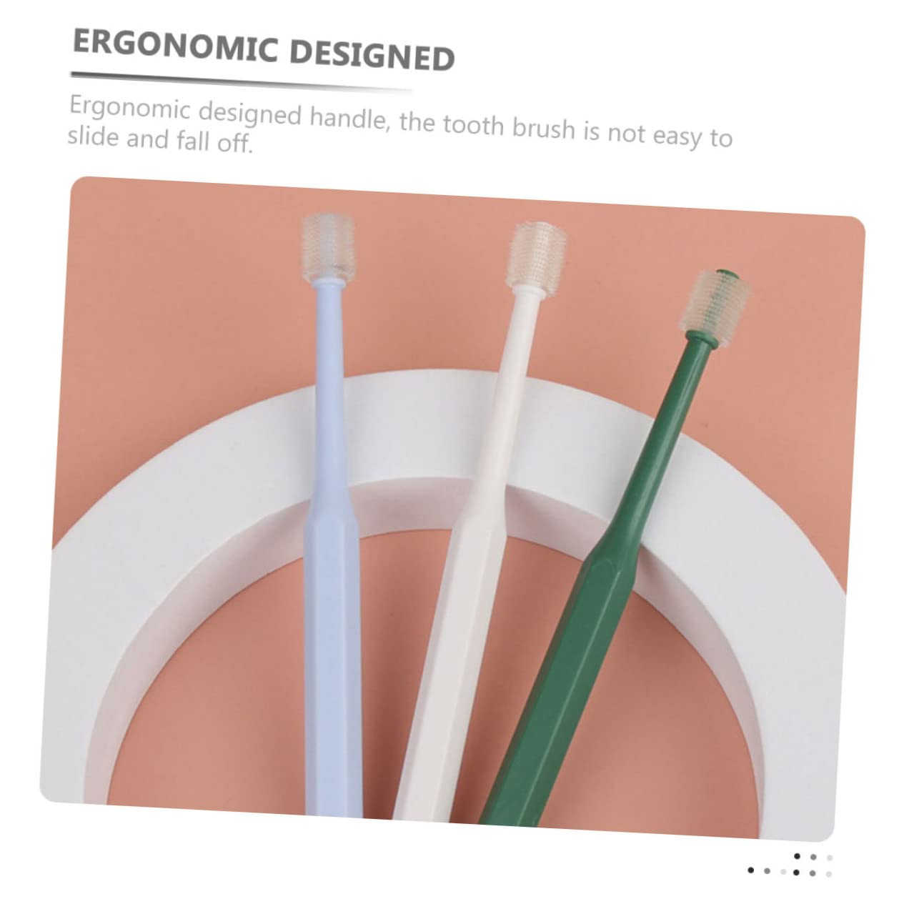 FOMIYES 3 Set Di Spazzolini Da Denti Per Animali Domestici Con Impugnatura Ergonomica Per Cani E Gatti Forniture Per Animali Domestici Portatili Spazzola Per La Pulizia Orale 4 Pezzi*3