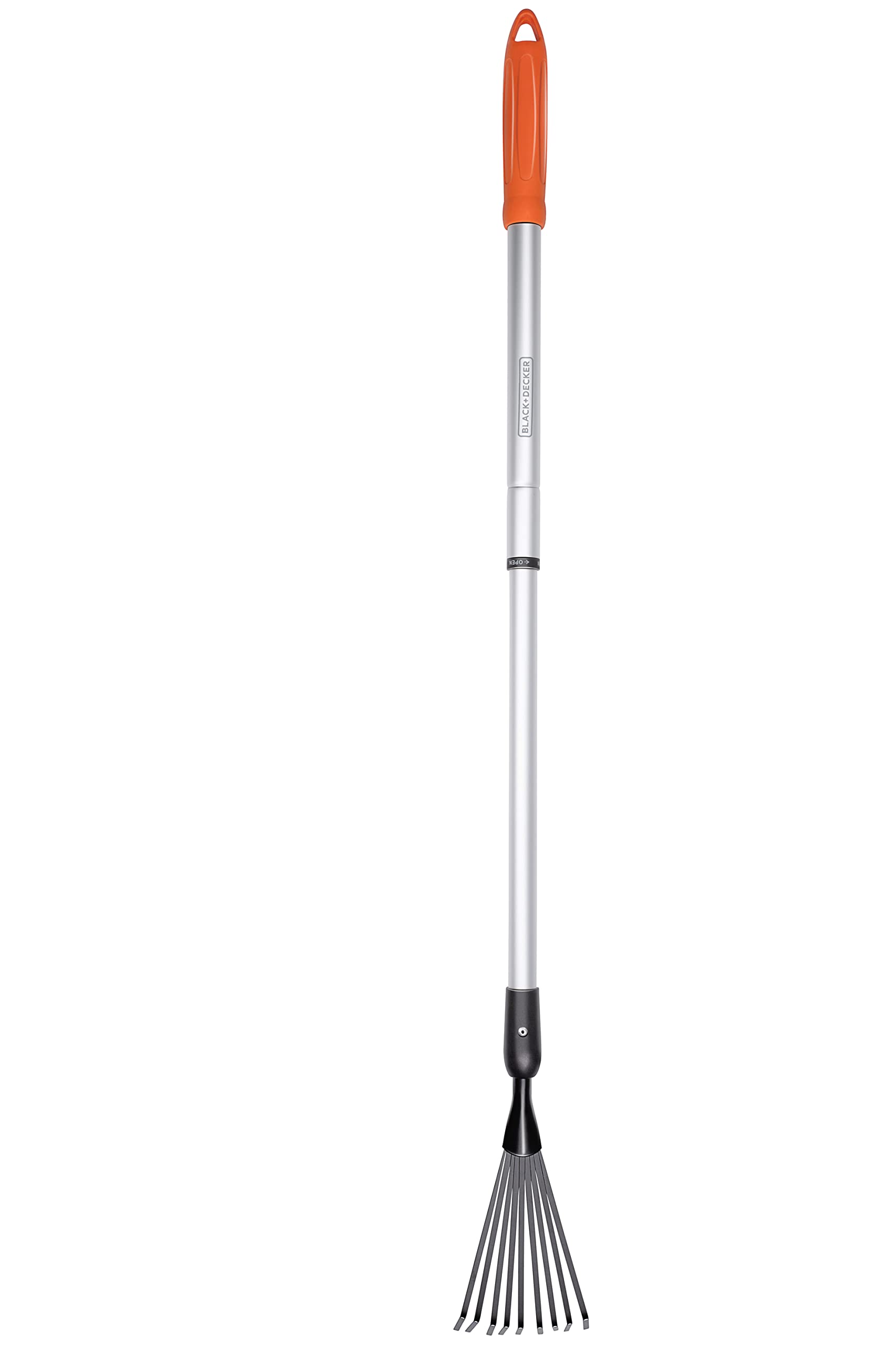 Black+Decker Grabie - teleskopowe 78-111 cm - aluminiowy trzonek i głowica ze stali węglowej - nierdzewne