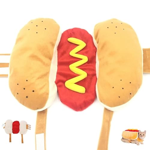 Generic Hot Dog Costume- Funny Hot Dog Pet Cosplay Clothes Costumes Hot Dog Costume,Hot Dog Design Pet Costume Dog Halloween Costumes Hot Dog Doggie Pet Costume thumb #4