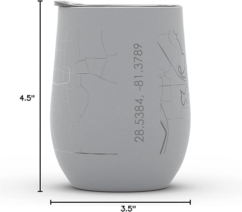 Vista 1111 de Well Told Lexington Kentucky Map - Vaso de vino aislado con grabado de mapa de Kentucky, taza de acero inoxidable grabada (12 onzas, verde domingo)