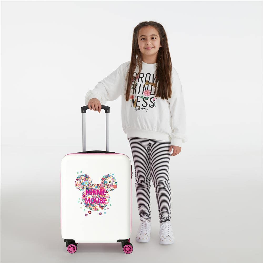 Disney Minnie Sunny Day Maleta de Cabina Rosa 37x55x20 cms Rígida ABS Cierre combinación 34L 2,6Kgs 4 Ruedas Dobles Equipaje de Mano