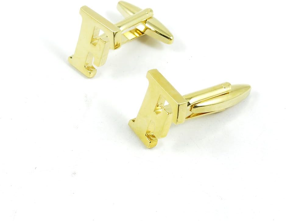 Cufflinks Cuff Links Fashion Mens Boys Jewelry Wedding Party Favors Gift 782KU0 Golden Letter F