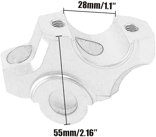 Miniatura 4 de Para Yamaha MT09 FZ09 XSR900 Manillar Riser Higher Back Extender Adaptador Raiser 2012 2013 2014 2015 2016 2017 2018 MT FZ 09 (negro)