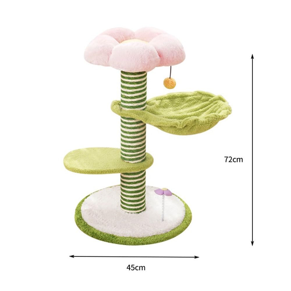 Muebles para Gatos Árbol for Gatos de Varios Niveles, Poste rascador for, Hamaca, Pelota Colgante, Juguete, apartamento semicerrado for(Pequeño)