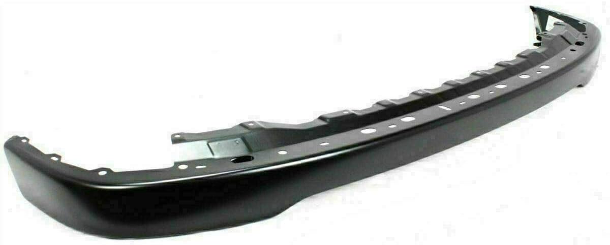 Front Bumper Primed Black Steel Paintable + Grille + Upper Cover + Lower Valance + Bracketd Side For 2001-2004 Toyota Tacoma Direct Replacement