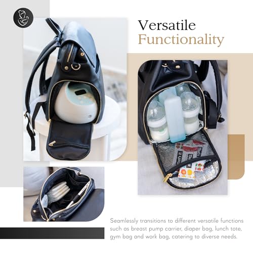Marzelie M2023 Vegan Leather Breast Pump Bag With Prep Mat | Compatible With Spectra S1 S2 thumb #2