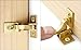 QWORK Brass Heavy Duty Elbow Latch Cabinet Door/Window Catch, 4 Pack Elbow Latches with Mounting Screws, for Bedroom Bathroom Window Cabinet and Closets Door Window Catch, Home/Office