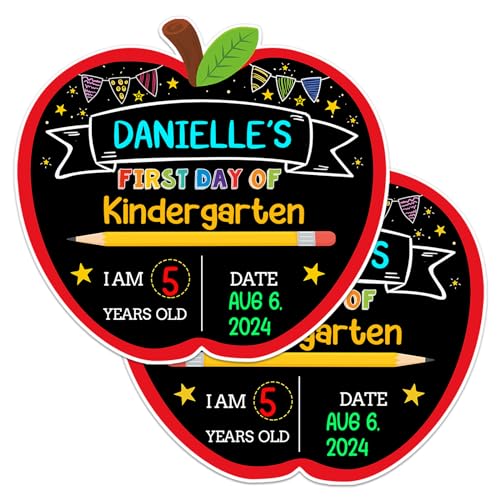 JUESMOS First Day & Last Day of School Chalkboard Signs, 9.5