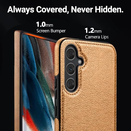 Image of MOBILOVE PU Leather Flexible Back Case Cover for | Samsung Galaxy S24 Plus 5G (Brown)