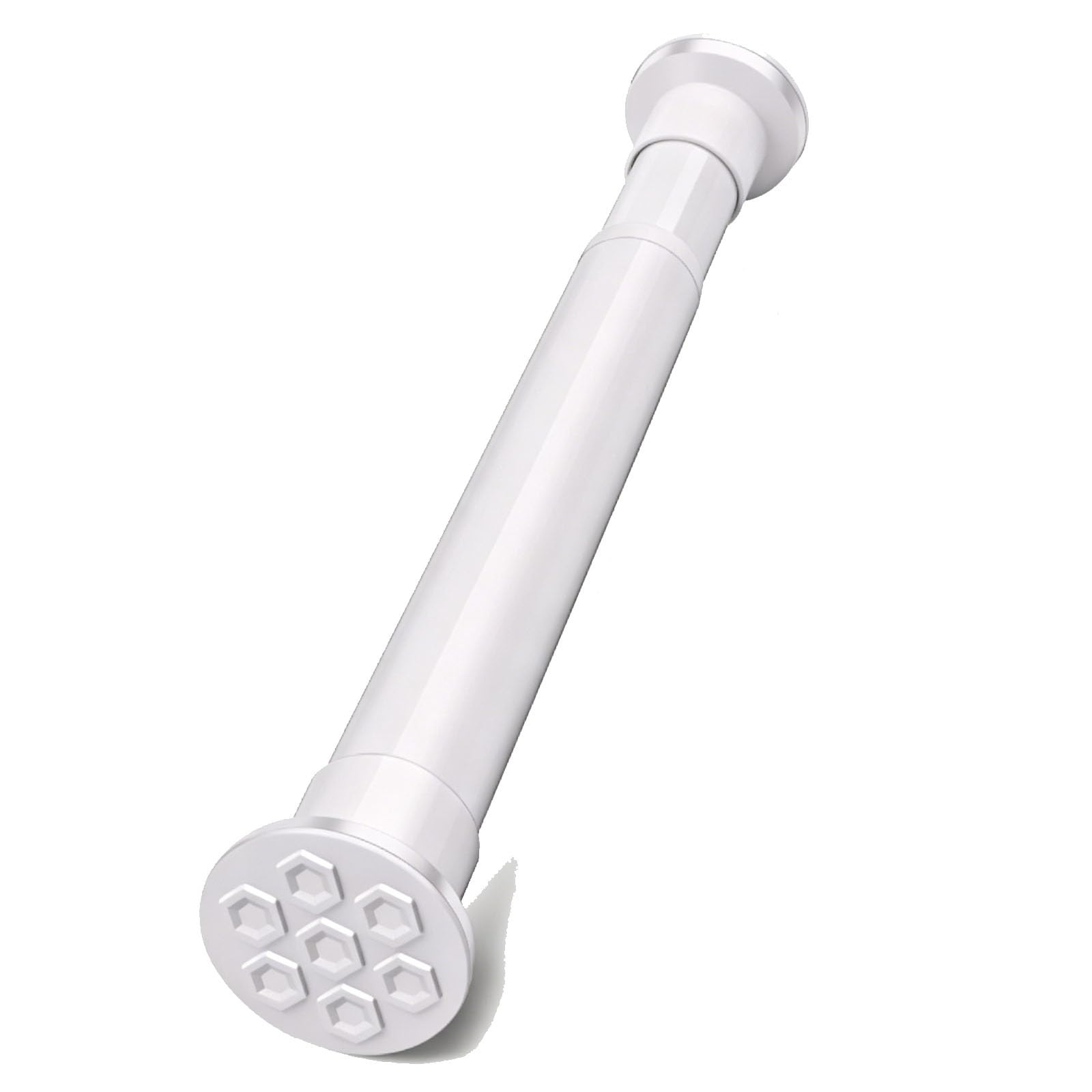 Adjustable Curtain Rod, Anti Slip Tension Shower Curtain Rod, No Drilling for Bathroom Living Room Wardrobe and Kitchen(White,310-360cm/122-142in)