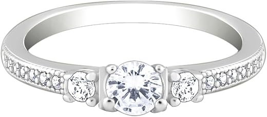 GIVA 925 Silver Trilogy of Love Ring, Fixed Size, Indian - 12, US - 6| Gifts for Women and Girls | With Certificate of Aut...