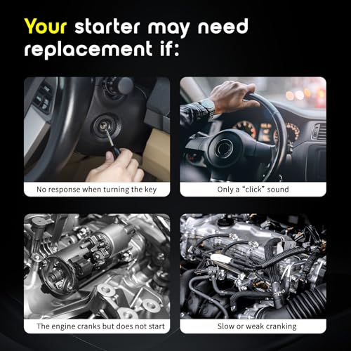 Oktiger Upgraded 2.0L Starter para Mercedes Benz C300 2015-2018, E300 2017-2019, Slc300 2017-2020, para Infiniti Q50 2016-2019, Q60 2017-2018, 2.0L L4 12V 1.7KW 13-Dientes CW, OE# 274-906-21-00 miniatura 6
