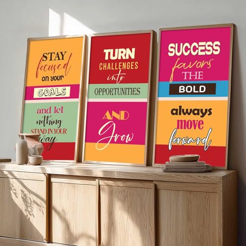 Image of kotart - Painting for wall Hanging | Motivational Wall Decor Paintings | Quotes Wall Decor Paintings | Motivational Quotes Poster With Frame| Wall Hanging Painting For Office Living Room Bedroom Set of 3 (10x19 inch, H)