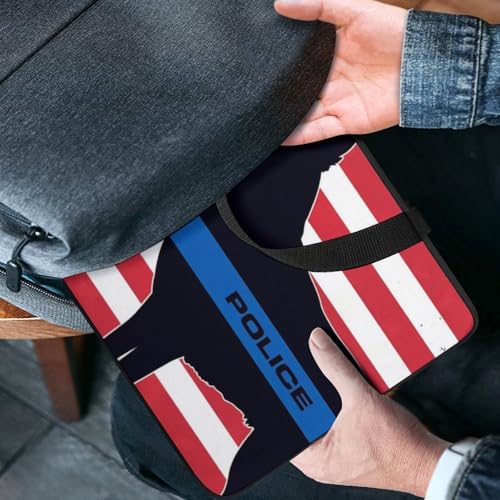 Laptop Bag for Men Women, Portable American Thin Blue Line Police Dog Flag Black Laptops Case, Computer Bag Compatible with Lenovo, Hp, Dell, Asus Notebook4
