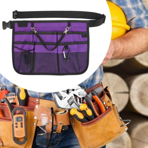Sac banane infirmière violet en polyester avec compartiments multiples pour trousse outils - 6