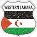 SMART BLONDE Western Sahara Flag Highway Shield Metal Sign HS-457