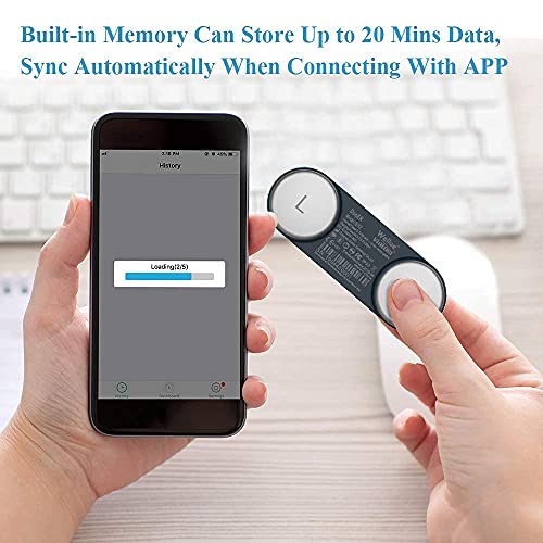 Wellue Heart Monitor, Bluetooth Heart Health Tracker Free App for iOS & Android Phone, Portable Handheld 30s - 15mins Recording Heart Monitoring Device for Fitness Use