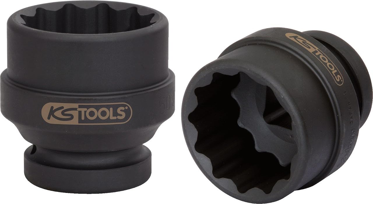 KS Tools 450.0407 Bussola Poligonale per Avvitatori ad Impulsi, Corta, 65 mm, 1"