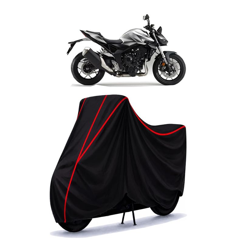 Image of CB 1000 Hornet Water Resistant Bike Cover for All Motorcycles & Rain | Heavy Duty Taffeta Fabric | UV Protection, Dustproof, Scratchproof | All Weather Two Wheeler Body Cover with Elastic Bottom