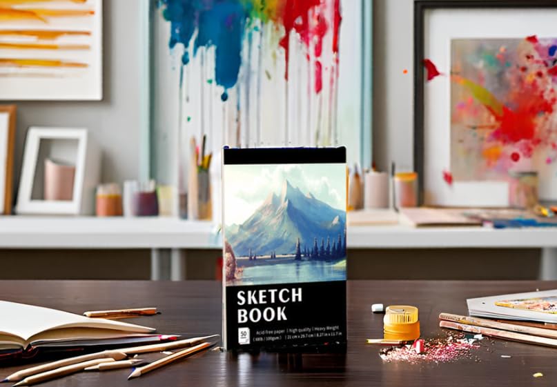 Quaderno Da Disegno Spiralato A4, 50 Fogli Da 100 G/m² - Carta Senza Acidi Per Artisti E Bambini - Foto 4