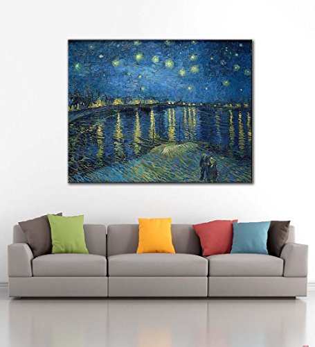 Image of Tallenge - Starry Night Over The Rhone - Top 10 Vincent Van Gogh Poster Collection - Post Impressionist Painter?- Large Poster Paper (24 x 34 inches)