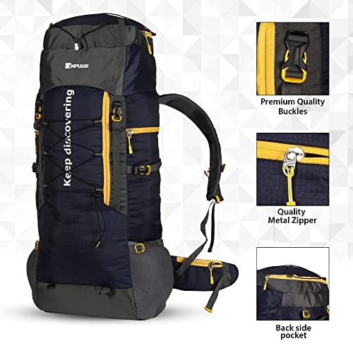 Image of Impulse rucksack bags 80 litres travel bag for men tourist bag for travel backpack for hiking trekking Bag for men camping KD007 bag with 1 Year Warranty