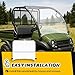HECASA Clear Folding Windshield Compatible with 2006-2016 Kawasaki Mule 610 600 KAF400 SE XC Front Fold Up Flip Windscreen
