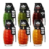 The General's Hot Sauce Gift Set, Super 6 Gourmet Variety 6 oz 6-Pack, 5 Habanero, Cayenne or Jalapeño Pepper Sauces, 1 Hot Maple Syrup, 2/5–4/5 Heat, Natural, American Grown, Veteran-Owned, Vegan