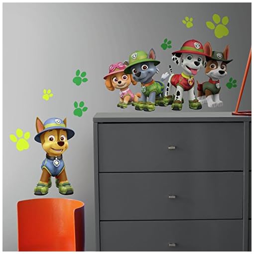 RoomMates RMK3611GM Paw Patrol Jungle Peel and Stick Giant Wall Decals
