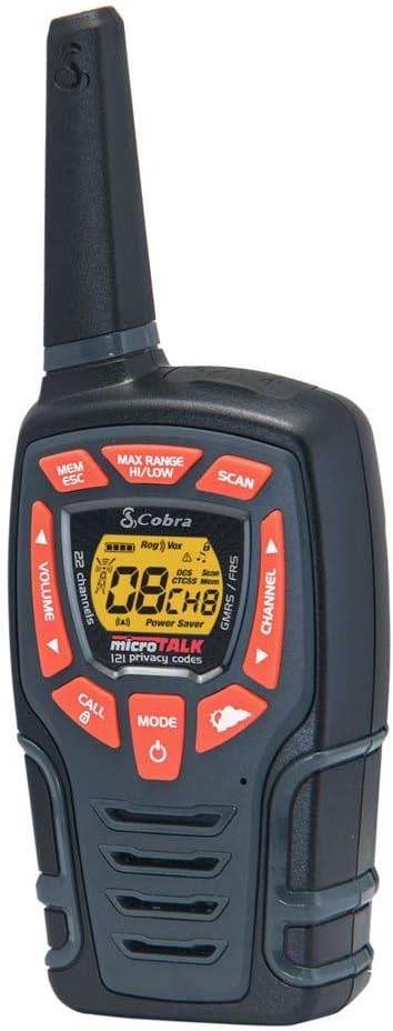 Cobra ACXT545 Weather-Resistant Walkie Talkies for Adults - Rechargeable, 22 Channels, Long Range 28-Mile Two-Way Radio Set (2-Pack) : Sports & Outdoors