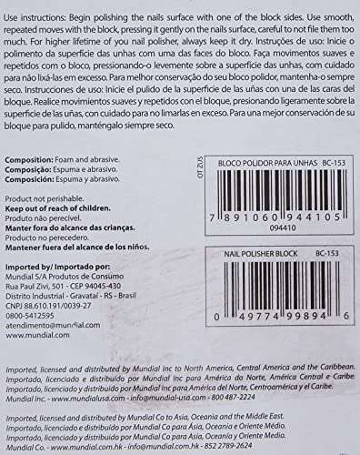 Mundial Bloco Polidor De Unha Prof S/A Branco