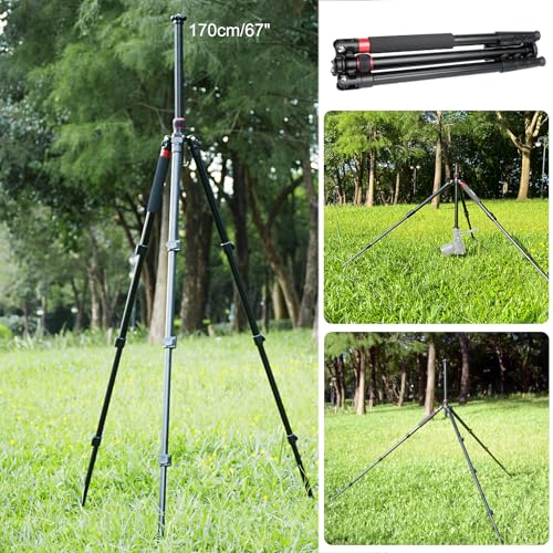Image of Camera Tripod, 70 inch Video Tripod Without Head, Aluminum Heavy Duty Tripod with Carry Bag, Professional Camera Tripods & Monopods, Compatible with Canon, Sony, DSLR, Camcorder 33lbs (TM70)