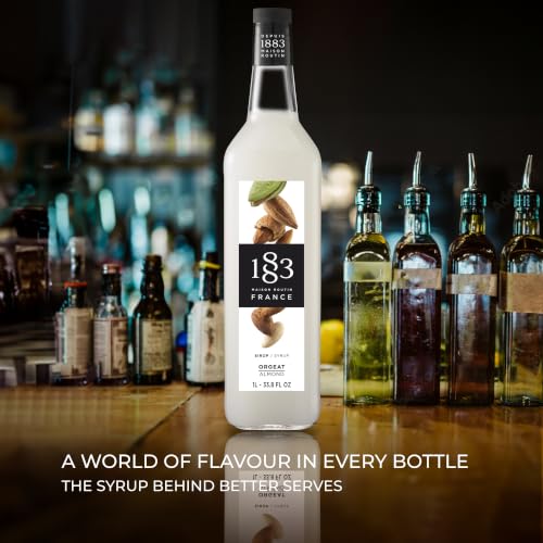 Image of 1883 Almond Syrup for Drinks, Made in France, 1 Liter Plastic Bottle