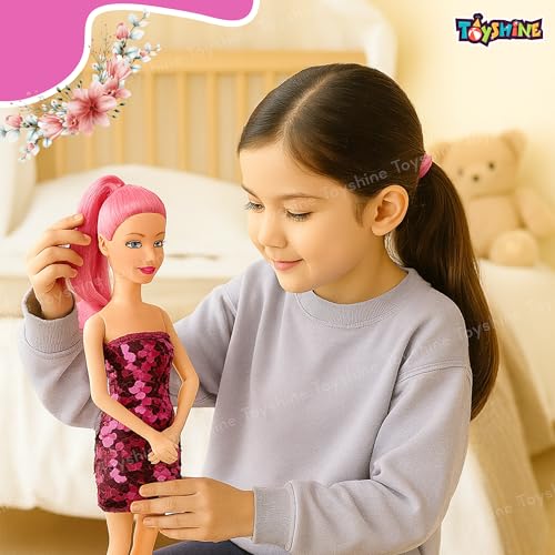 Image of Toyshine Layana Fashion Doll with Stylish Dress and Accessories Beauty and Style Pretend Play Gift for Girls Kids 3+