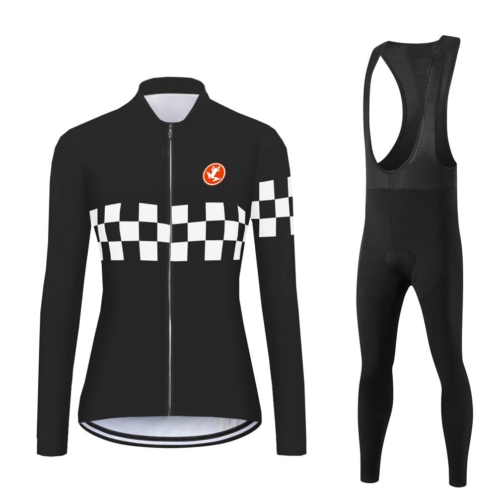 UGLY FROG Camiseta de Bicicleta Mujer Camiseta de Bicicleta Langarm Slim für Frühling Otoño Camiseta Thermo Camisetas de Carreras Conjunto de Ropa de Bicicleta de montaña Sportbekleidung mit 20D Gel