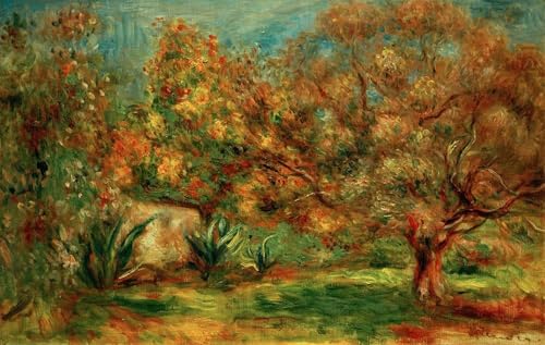 Affiche Toile Jardin des Oliviers Pierre Auguste Renoir Portrait 60x90