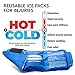 Premium Reusable Ice Packs - 2 Sizes (14”x6” and 6”x4”) - Fully Adjustable Hot and Cold Pack - Gel Ice Pack for Injury, Joint Pain & Muscle Soreness