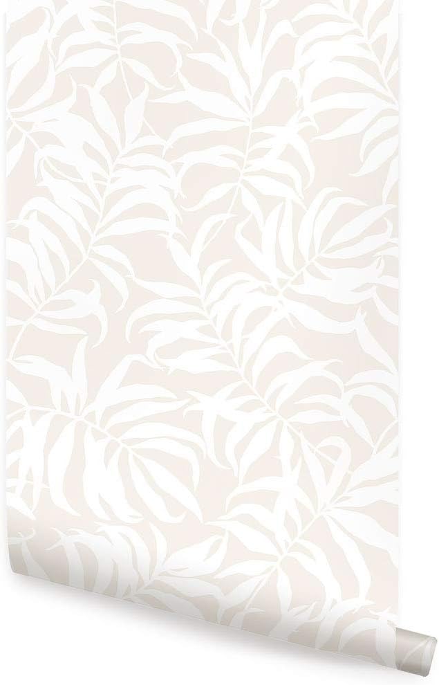 Tropical Leaves Peel and Stick Wallpaper (Single Sheet 2x9 feet, Sage)