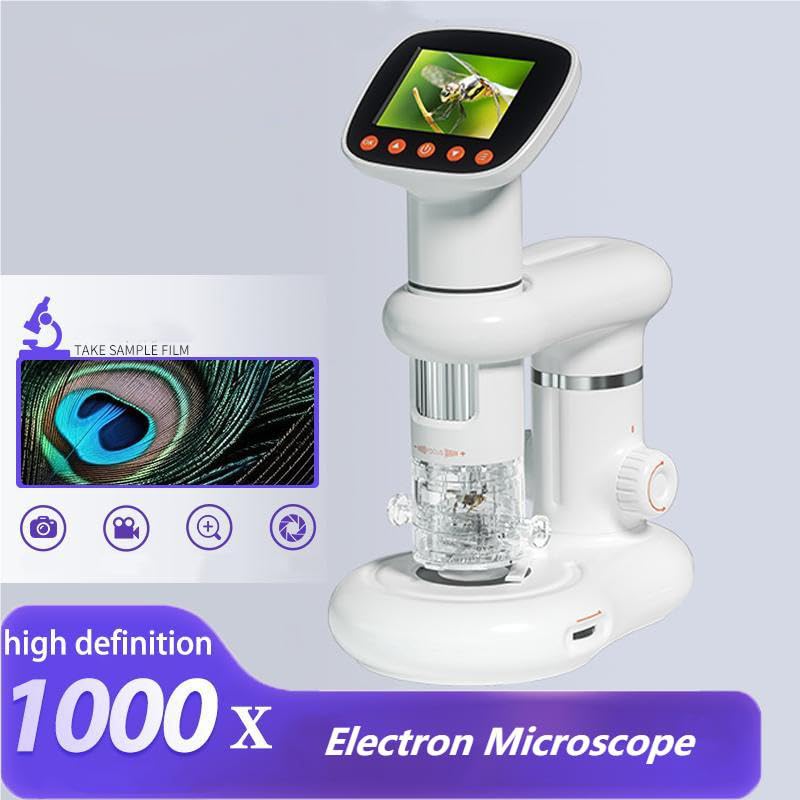Image of Etzin Wireless Handheld Digital Microscope with 2 inch LCD Screen,1000X Pocket Micro-Scope for Kids with 8 LED Lights,Portable Microscope for Adults with Stand-EPL-1018IM.