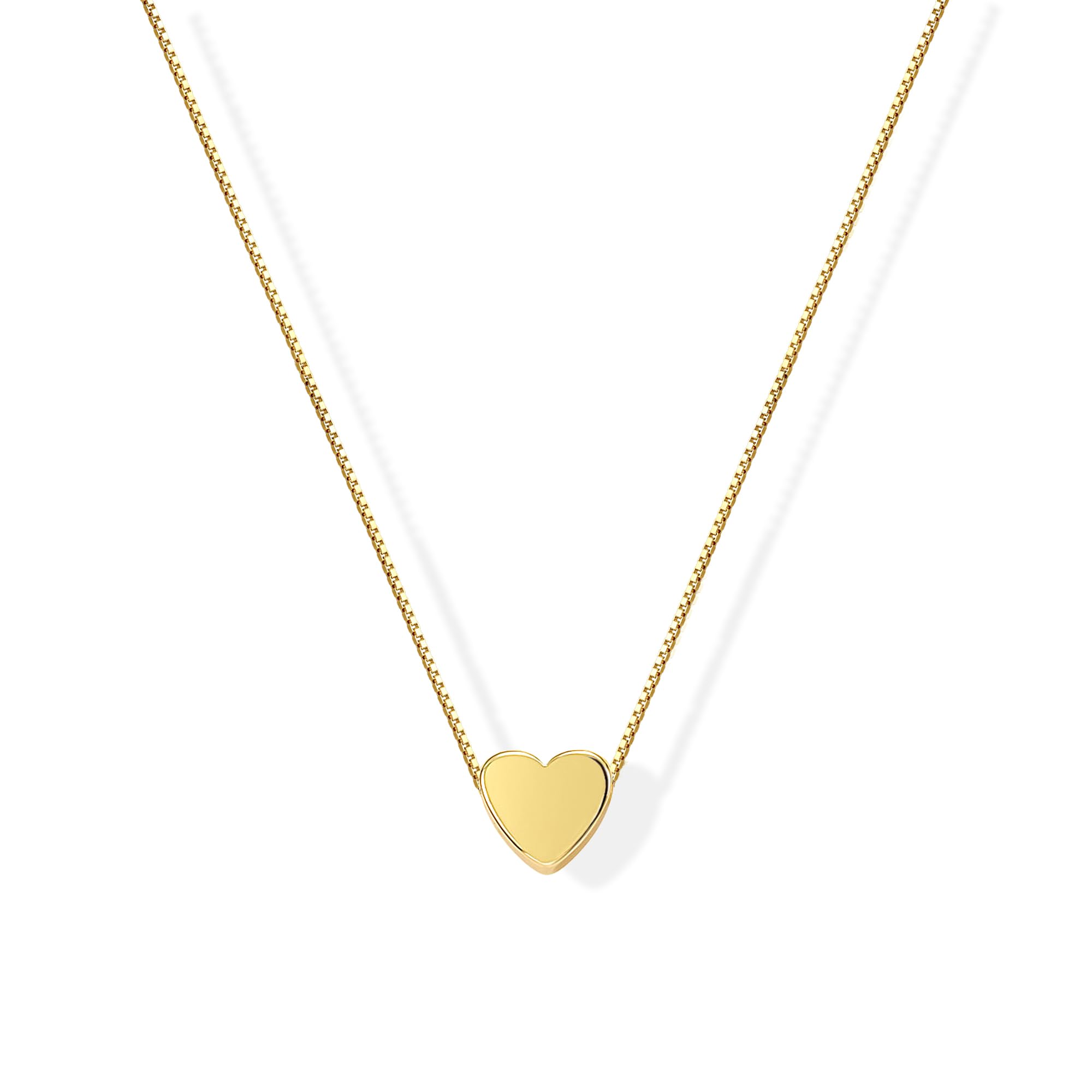 Foxgirl Gold Heart Necklaces for Women 14k Gold Plated Pendant Necklace Simple Cute Necklaces for Women Dainty Layered Choker Necklaces for Women Gold Jewelry for Teen Girls