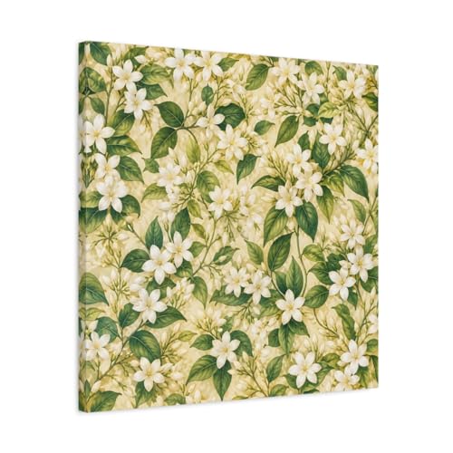 Toile jasmin blanc 60x60 deco mur mur vide salon canape