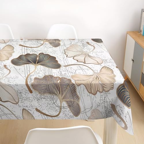 Nappe feuille 140x180 cm rectangulaire en coton lin imperméable pour table de cuisine - 5