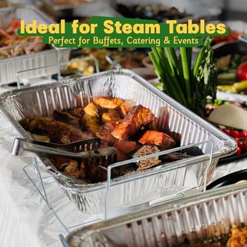 image for Boxential 9x13 Aluminum Pans [40 Pack], Extra Heavy Duty Half Size Dis