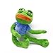 Frog Plush Toy Magic Emotive Frog Stuffed Animal Meme Doll,17.7 Inch Crystal Ultra Soft, Cute Home Gift, Interactive Toy for Children's Day