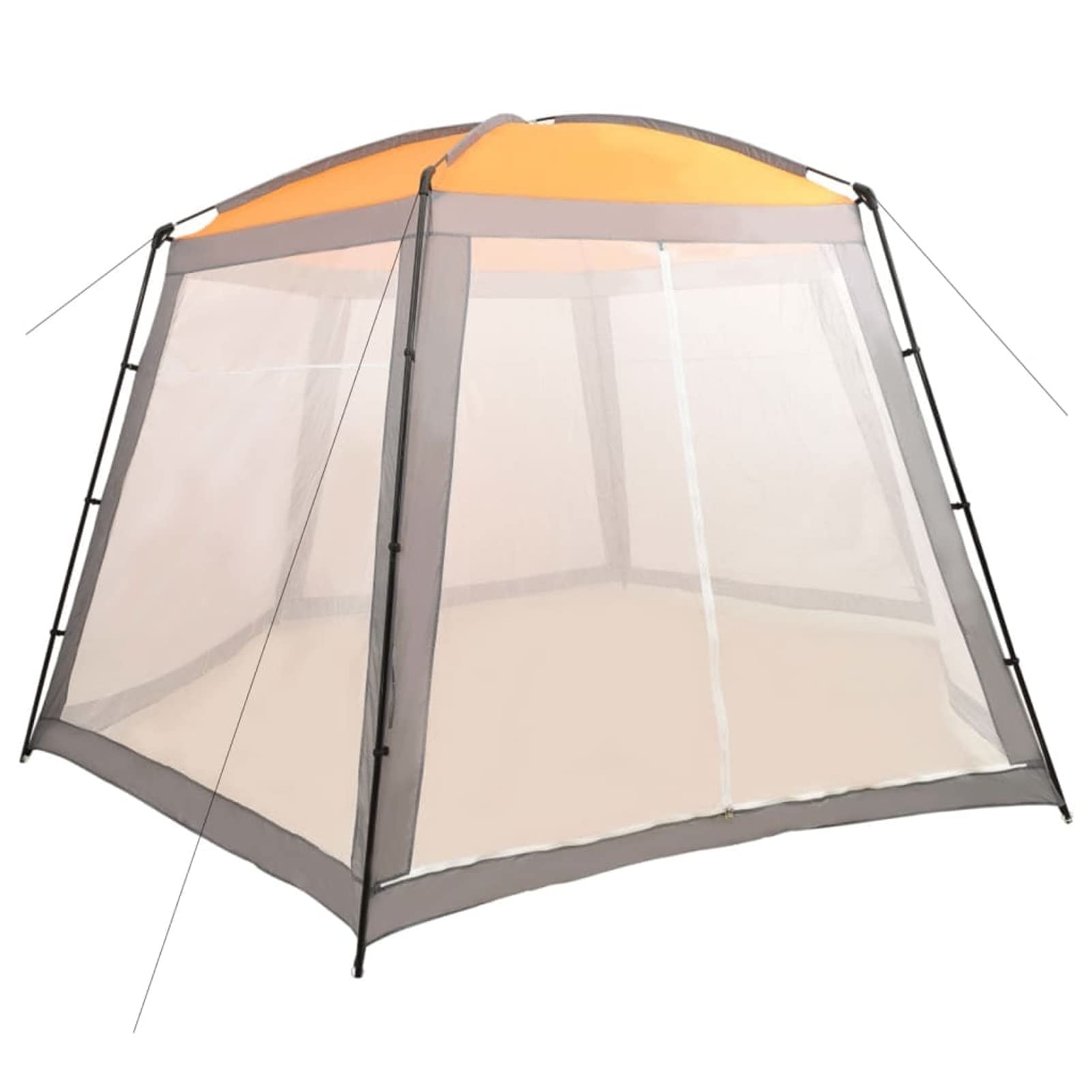 qohoio Pool-Zelt Pool Pavillon Zelt üBerdachung Pavillon Zelt FüR Pool Stoff 500x433x250 cm Grau Garten