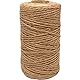 Leecogo Jutegarn 100m 1mm 2-fädig Natur Jutefaden für Basteln, Schmuckherstellung, DIY-Projekte, Geschenkverpackung, Heimdekoration