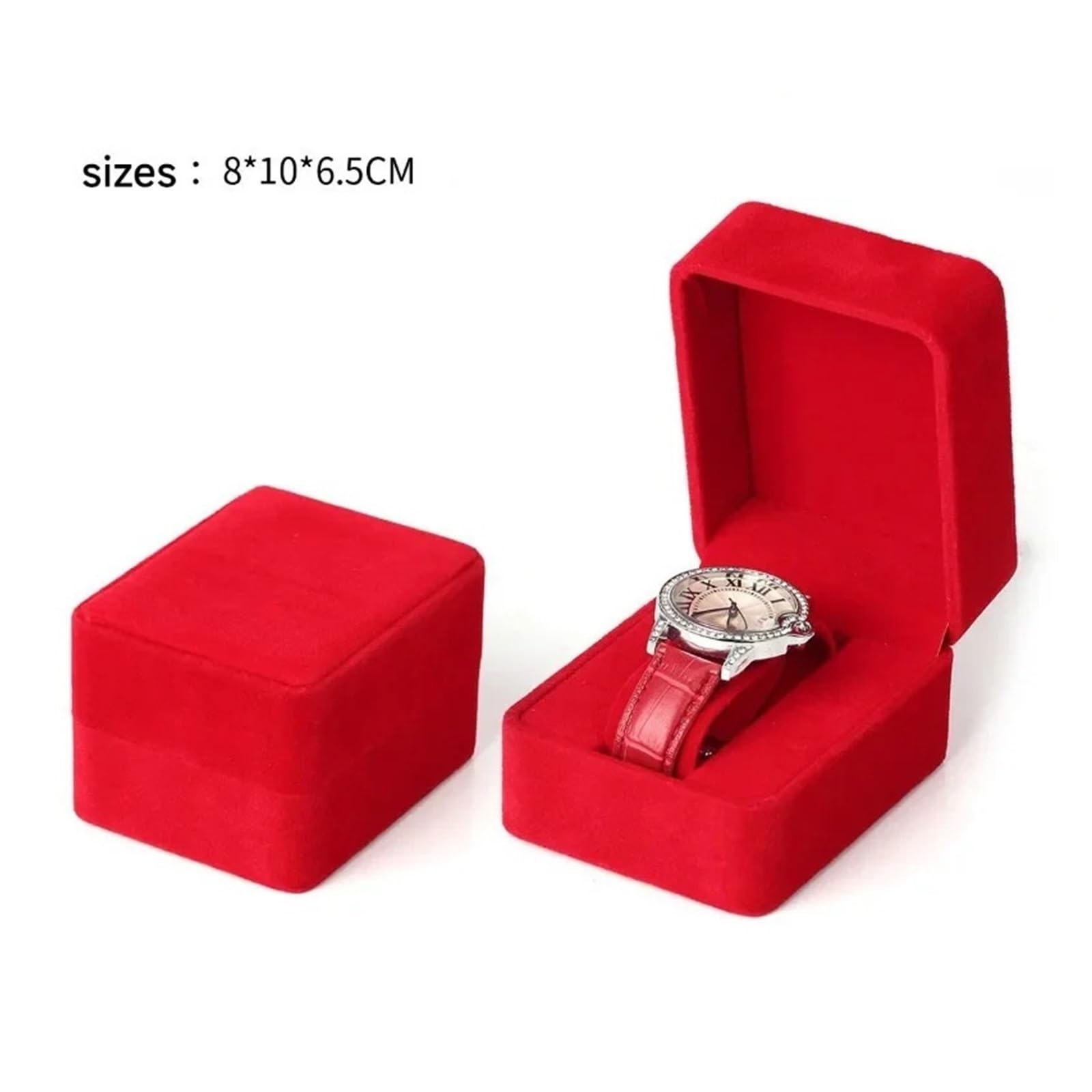 Boîte de rangement for montre connectée, boîtier for, d'emballage for bijoux, accessoires, noir, rouge, bleu BoîTe Pour Montre(Red and black)