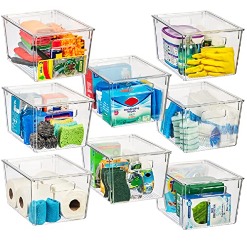 Image of ClearSpace Plastic Storage Bins with Lids X-Large – Perfect Kitchen Organization, Desk Organizer or Pantry Storage – Desktop Organizer, Pantry Organization and Storage Bins, Cabinet Organizers
