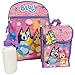 Fast Forward Bluey Backpack Set 5 Piece Bookbag and Snack Tote Matching Accessories for Back to School with Water Bottle