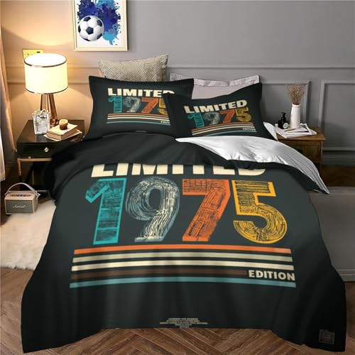 Housse de couette imprimé 3D douce rétro parure de lit microfibre - 6